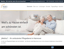 Tablet Screenshot of medica-pflegedienst.de